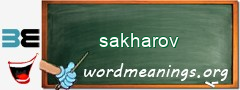 WordMeaning blackboard for sakharov